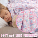 Rainbow Teddy Fleece Throw For Kids 130 X 180 Cm