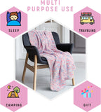 Rainbow Teddy Fleece Throw For Kids 130 X 180 Cm