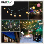 LED Filament String Light Kit, Vintage LED Bulbs, Waterproof 48ft