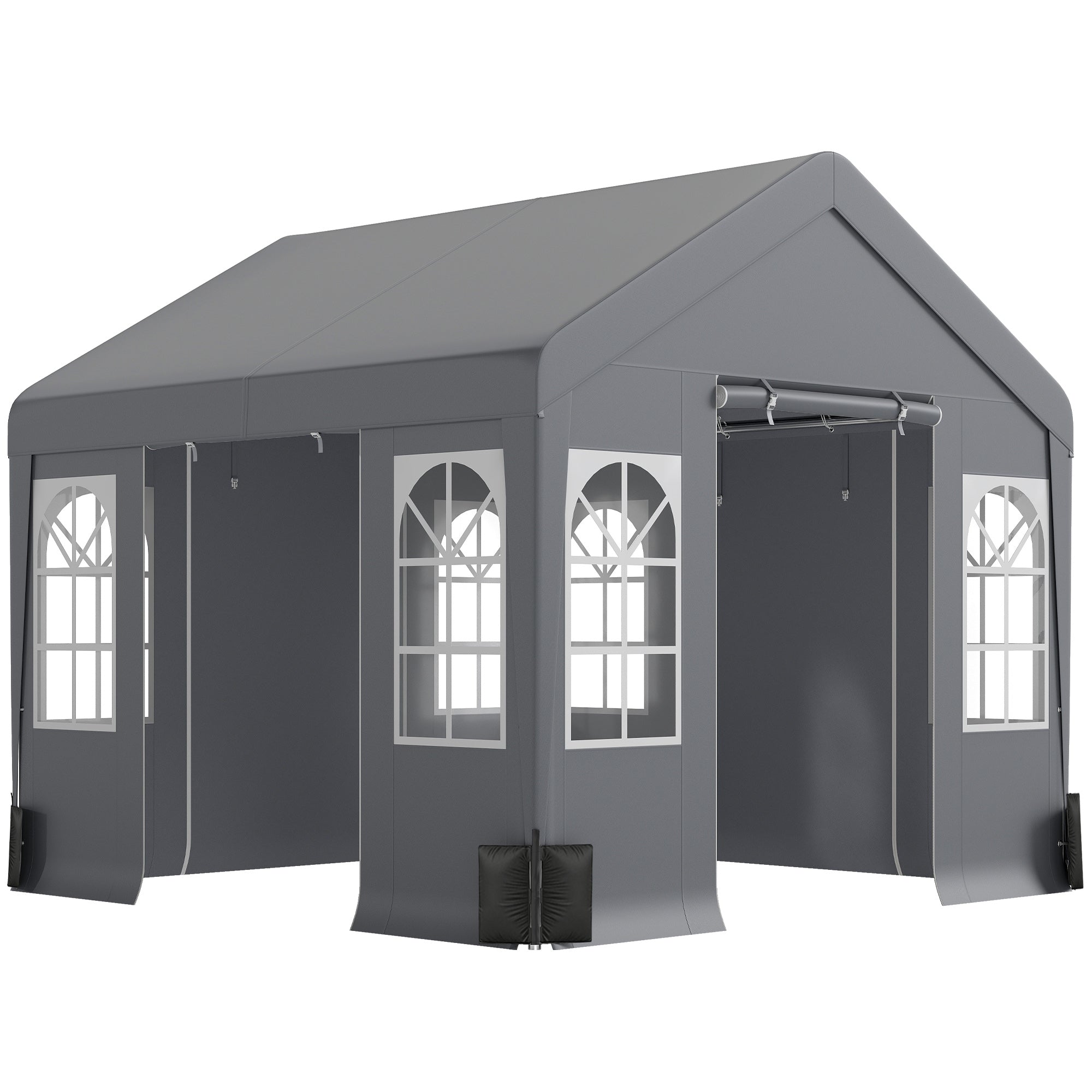 3 x 3 m Party Tent with Removable Sidewalls, 4 Zipped Doors | UV30+
