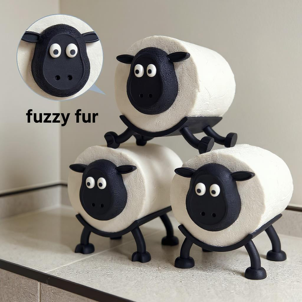 Trio Sheep Funny Toilet Roll Holder