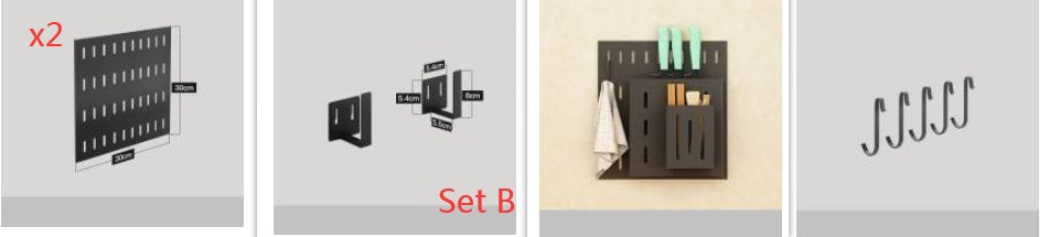 Stainless Steel Kitchen Wall Mounted Kitchen Storage Rack Plate
