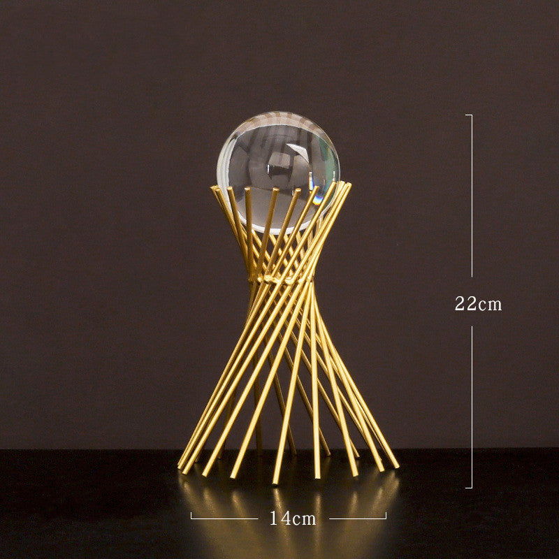 Nordic Light Luxury Metal Crystal Ball - Exquisite Gifts