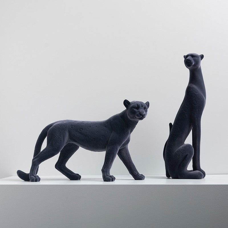 Luxury Leopard Resin Sculpture | Premium Home Decor