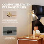 Modern Bedside Table Lamp with Adjustable Flower-Shaped Head