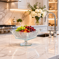 Crystal Extra Large Fruit Bowl, Centre Piece, Crushed Diamond - Gift Box