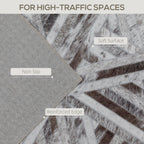 Modern Area Rug, Triangle Pattern Non-Slip Washable