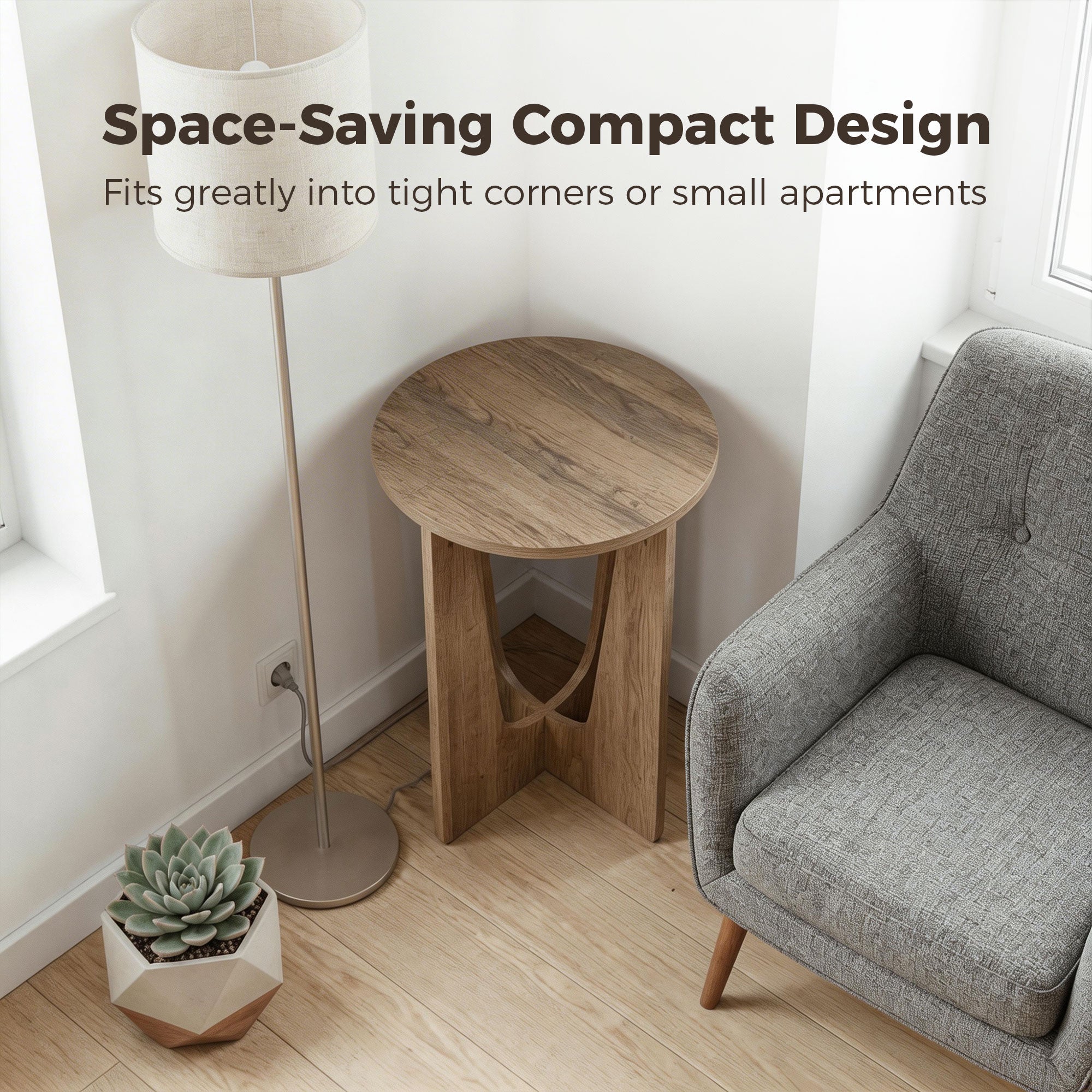 End Table Compact Round Side Table