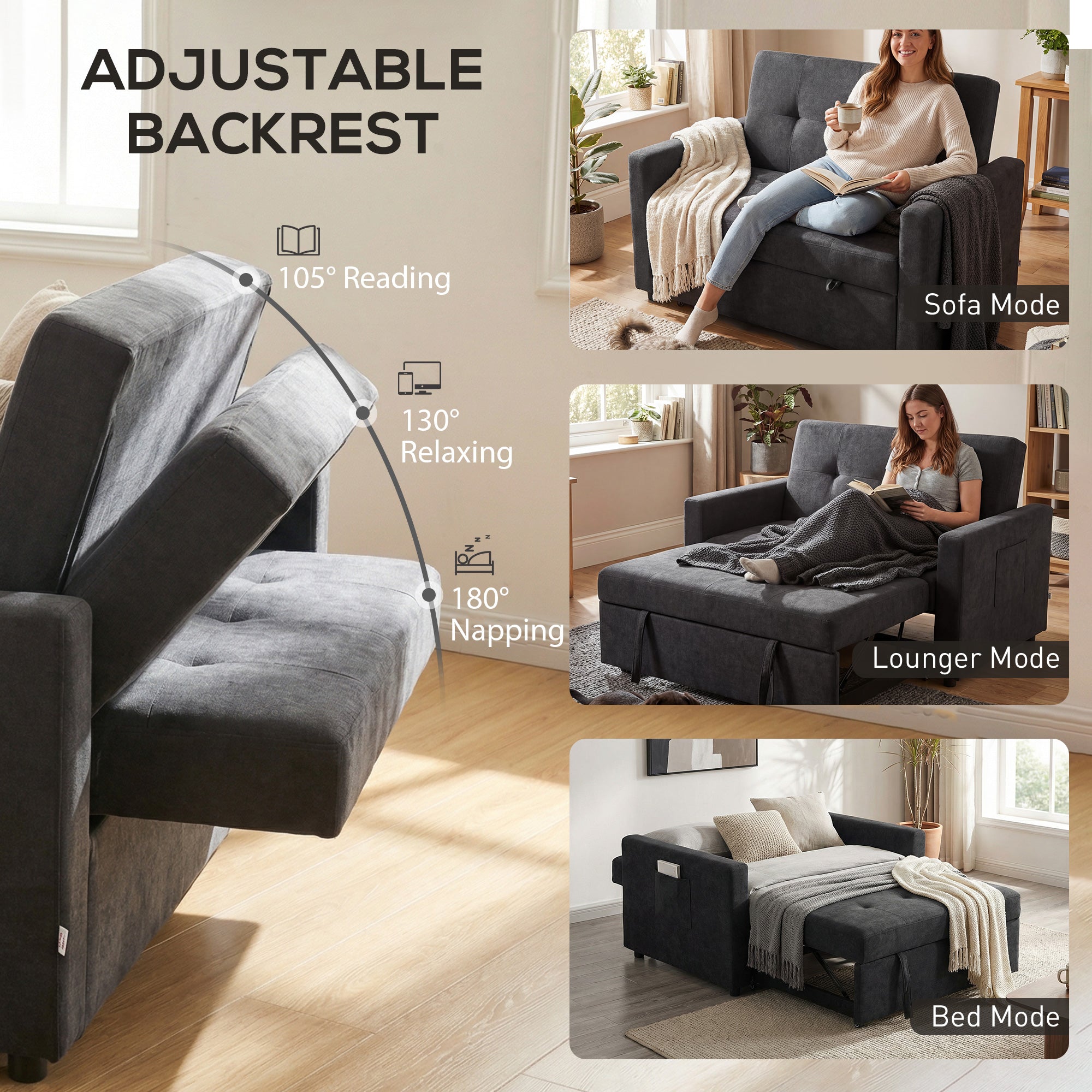Loveseat Sofa Bed, Convertible