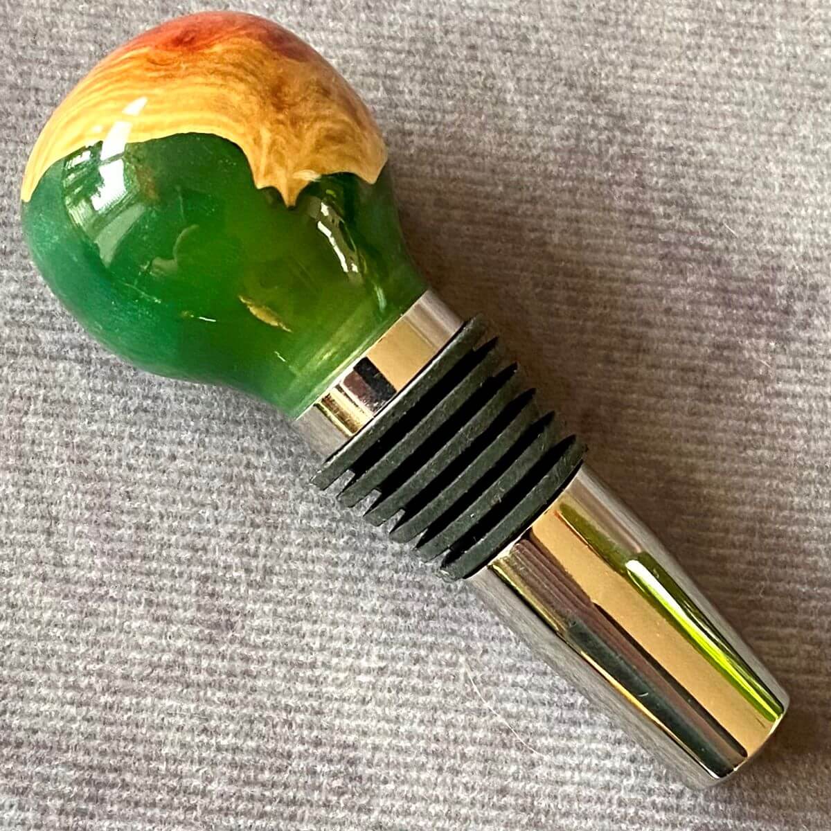Luxury Handmade Burr Wood & Resin Wine Stopper | Unique Wine Gift