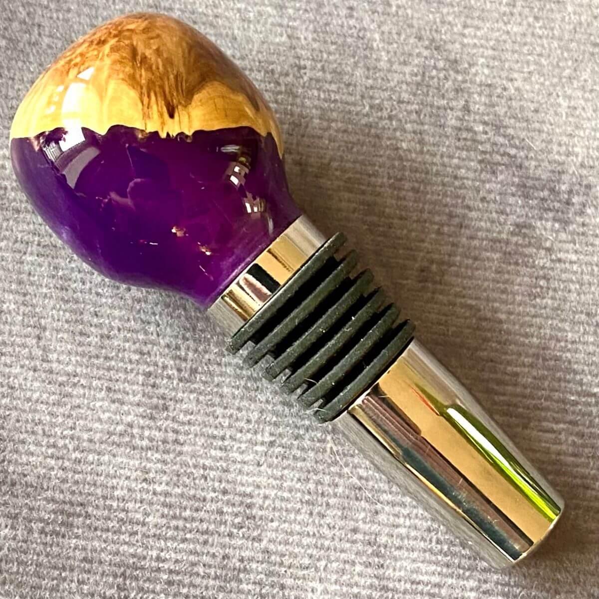 Luxury Handmade Burr Wood & Resin Wine Stopper | Unique Wine Gift
