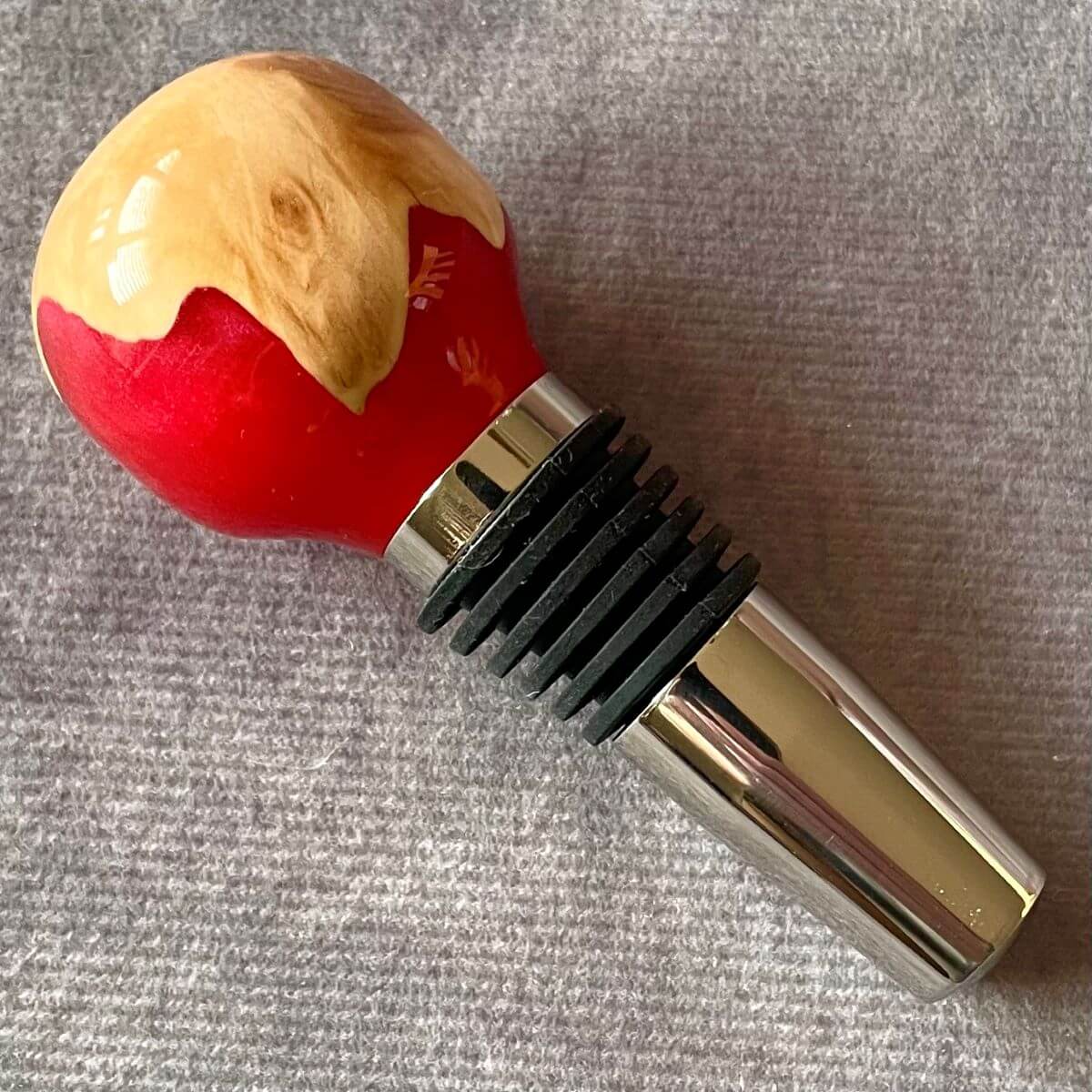 Luxury Handmade Burr Wood & Resin Wine Stopper | Unique Wine Gift
