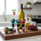 Luxury Handmade Burr Wood & Resin Wine Stopper | Unique Wine Gift