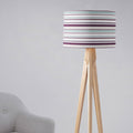 Purple Striped Lampshade, Ceiling or Table Lamp Shade