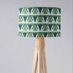 Green and Grey Art Deco Lampshade, Ceiling or Table Lamp Shade