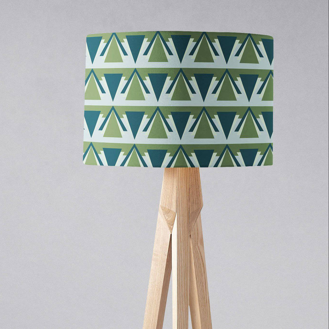 Green and Grey Art Deco Lampshade, Ceiling or Table Lamp Shade