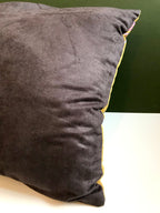 Large Yellow Art Cushion - skull design-  double sided, made from Vegan friendly Suede