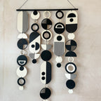 Handmade Modern Monochrome Wooden Wall Art - Home Decor Tapestry