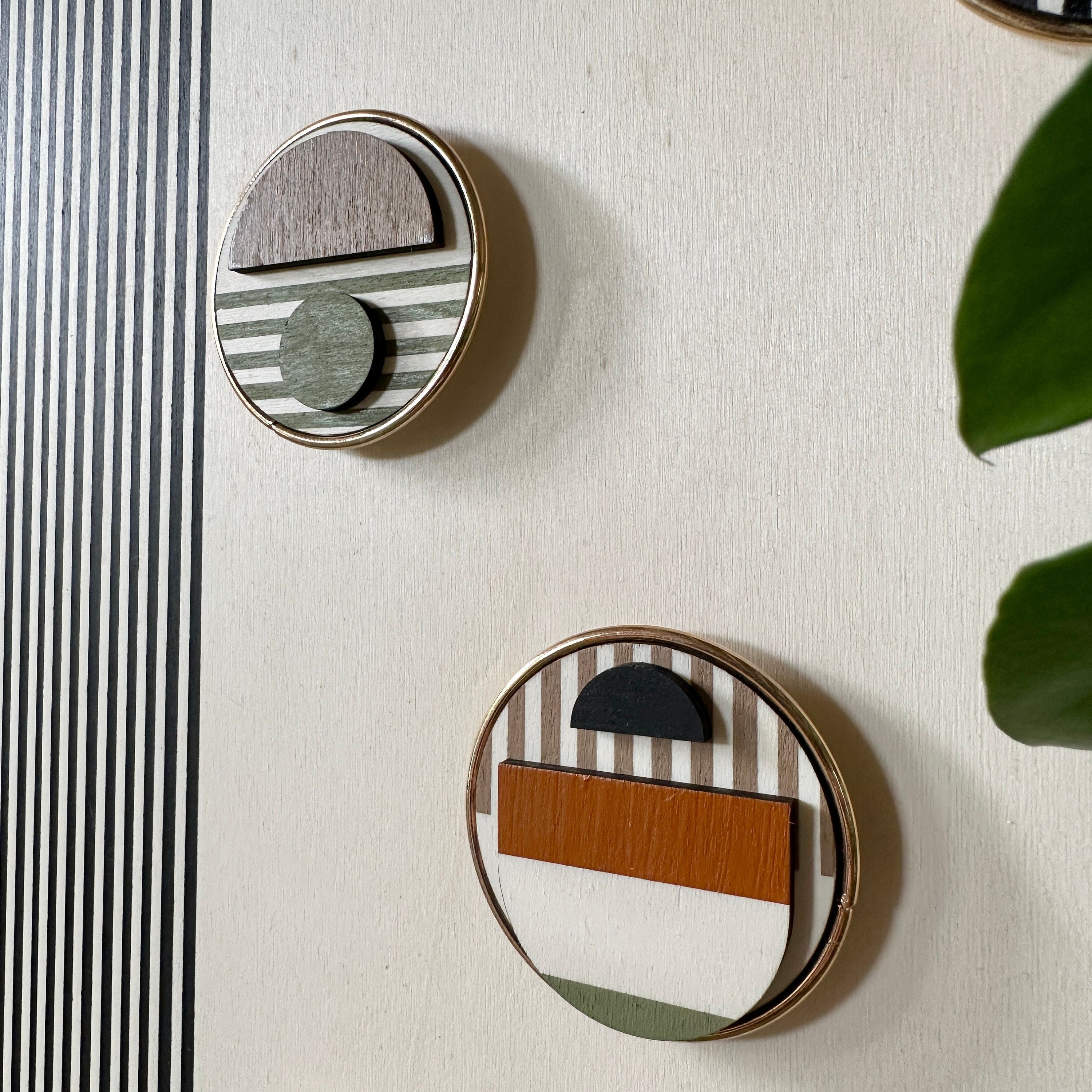 Geometric Fridge Magnets - Pastel colours - Set of 6