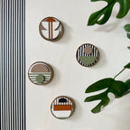 Geometric Fridge Magnets - Pastel colours - Set of 6