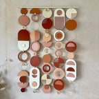 Rich Red Geometric Wall Hanging - Handmade