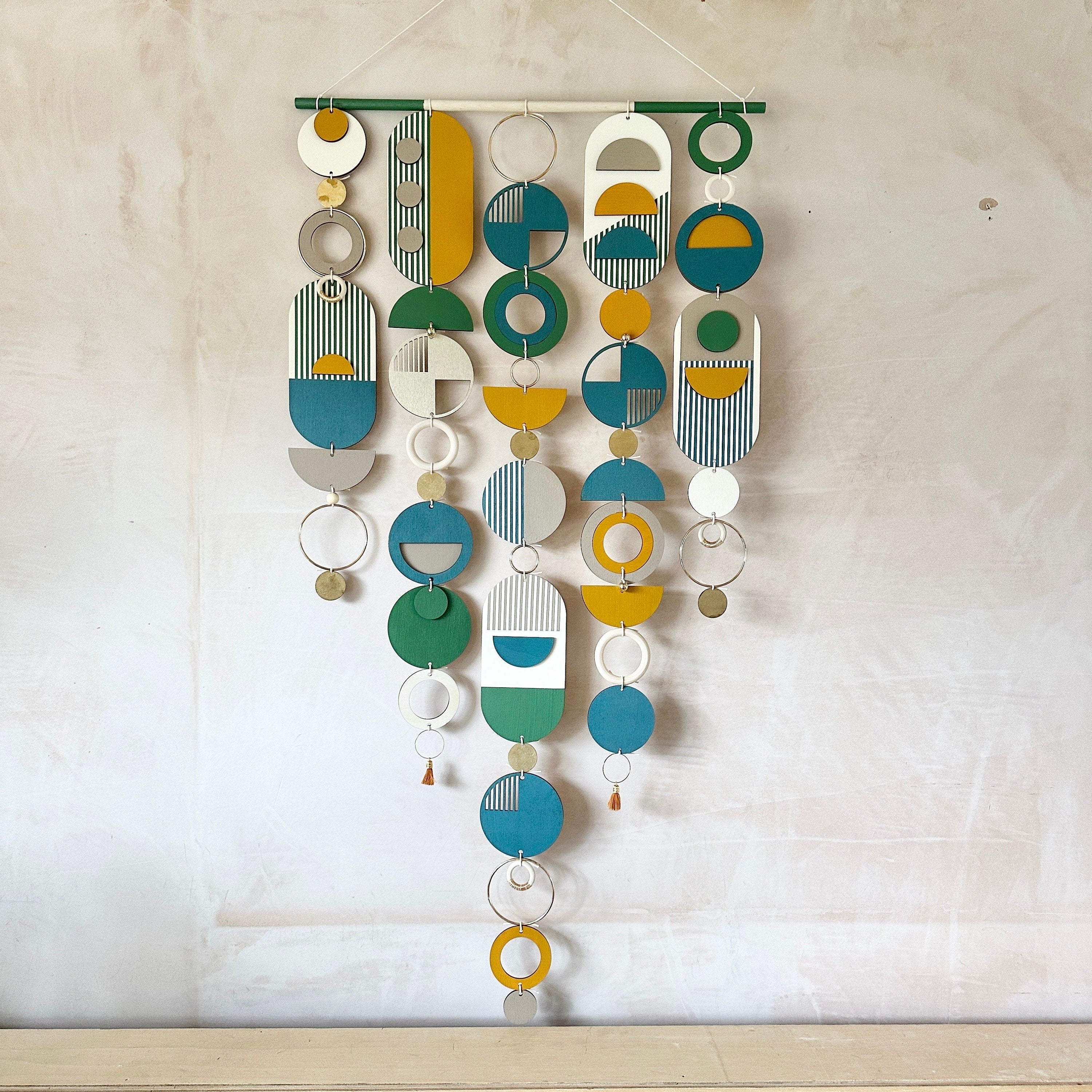 Bauhaus Wall Art - Geometric Wall Sculpture - Home Decor - Colourful Art