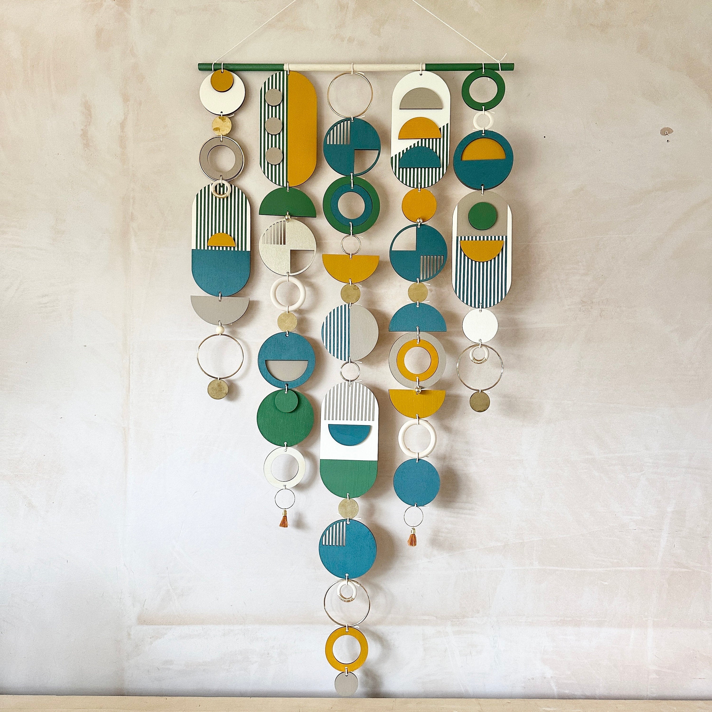 Bauhaus Wall Art - Geometric Wall Sculpture - Home Decor - Colourful Art
