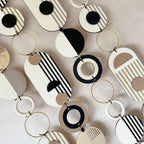 Handmade Modern Monochrome Wooden Wall Art - Tapestry