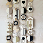 Handmade Modern Monochrome Wooden Wall Art - Tapestry