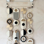 Handmade Modern Monochrome Wooden Wall Art - Tapestry