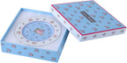 Porcelain Gift Set -  4 Cake Plates , Fine China - Chic Vintage Floral - Gift Box (Blue Rose)