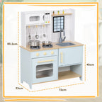 Kids Kitchen Playset with Light & Sound Stove, Turning Knobs, Cooking Accessories, 3+ years