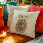 Red Chow Chow Cushion Cover for Dog Lovers