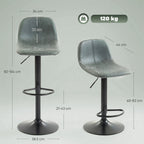 Bar Stools Set of 2, Modern Swivel with Footrest