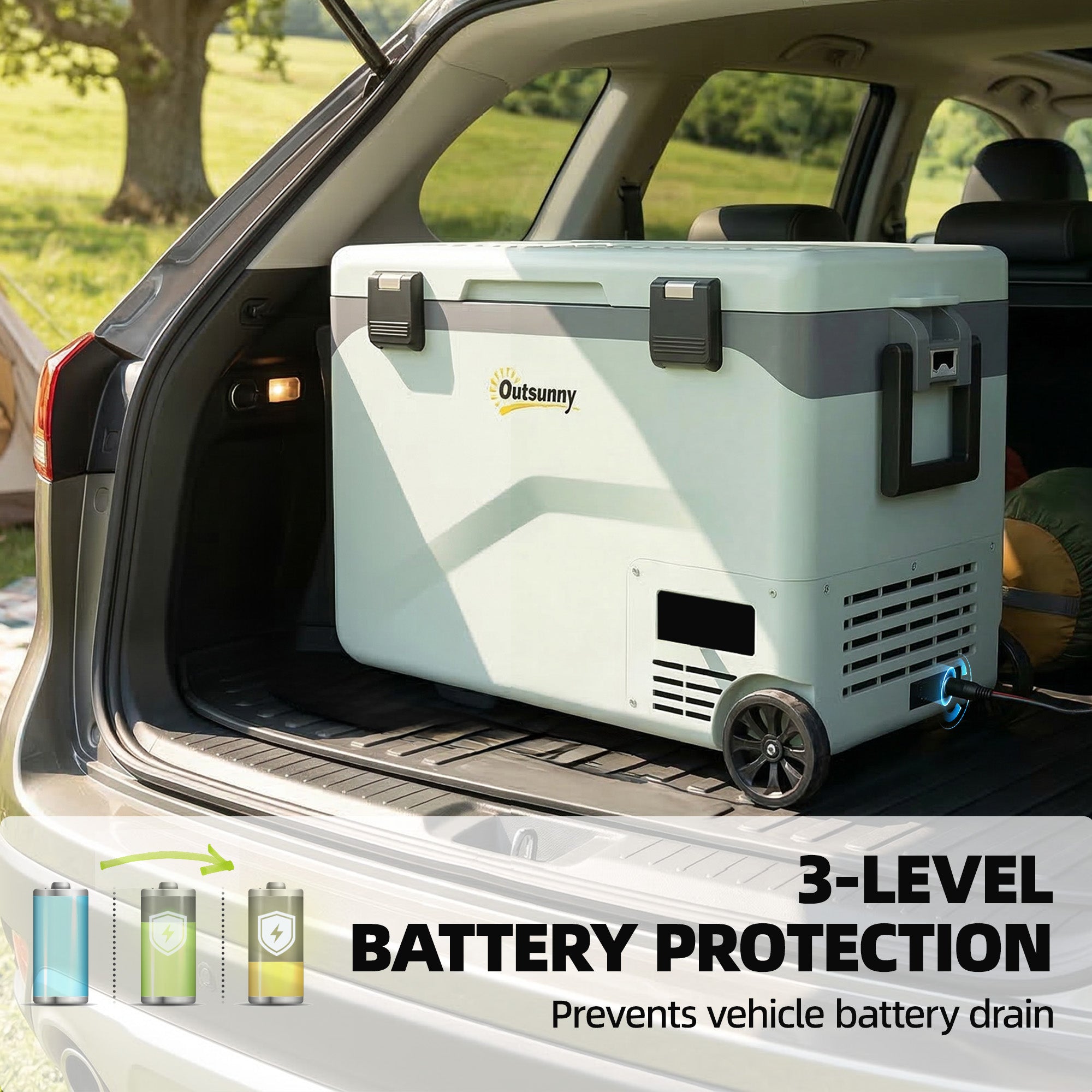 42.5L Compressor Car Fridge Freezer, Camping Refrigerator with App Control, -20℃