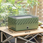 Portable Charcoal BBQ with Built-in Fan for Camping Picnic