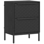 Chest of Drawers, Dresser with 2 Fabric Drawers - Black