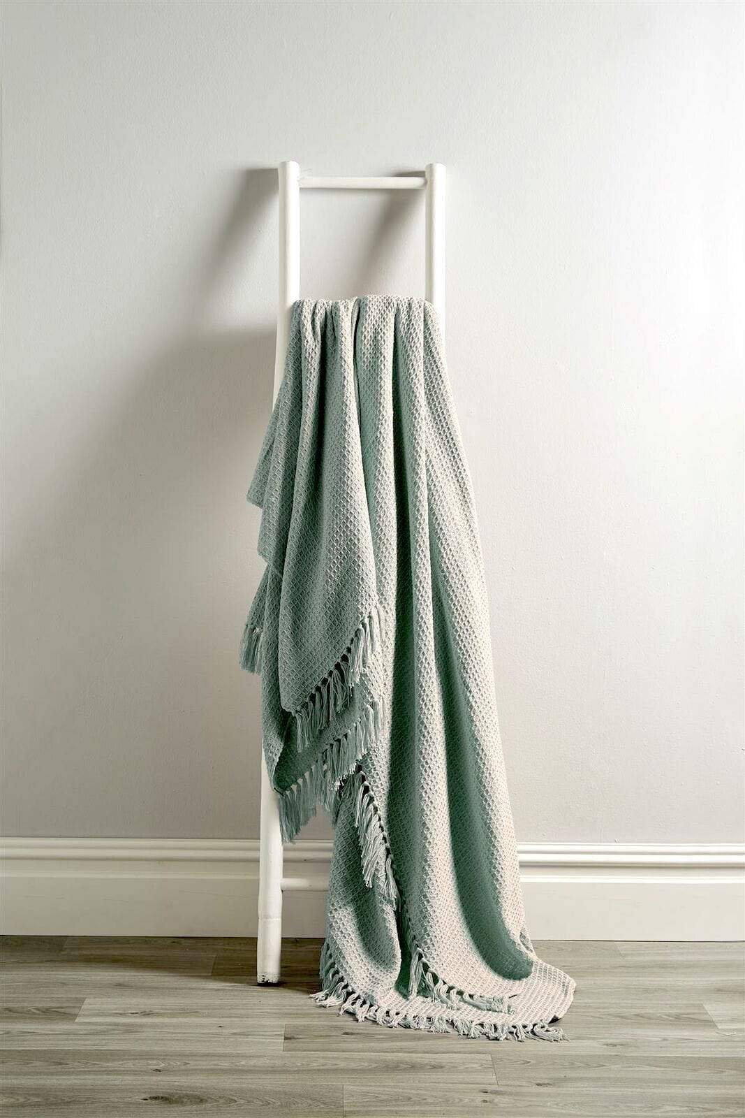 Indian Cotton Handwoven Honeycomb Throw Blanket Lightweight