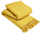 Indian Cotton Handwoven Honeycomb Throw Blanket Lightweight