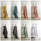 Indian Cotton Handwoven Honeycomb Throw Blanket Lightweight