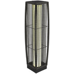 Solar Rattan Floor Lamp/ Garden Lantern with Auto-switch LED Lights, IP44