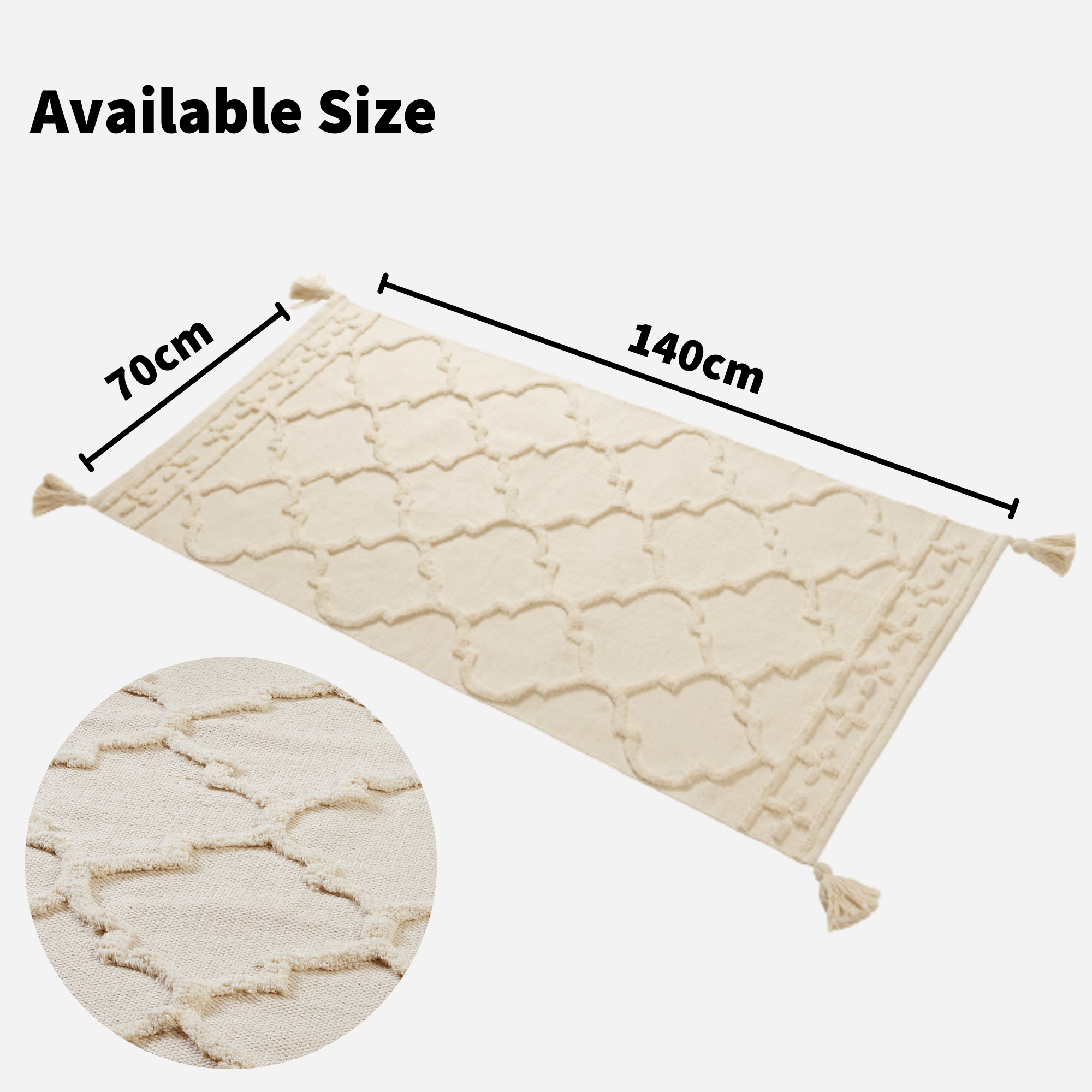 Marrakesh Hand Woven Cotton Rug - Eco Friendly