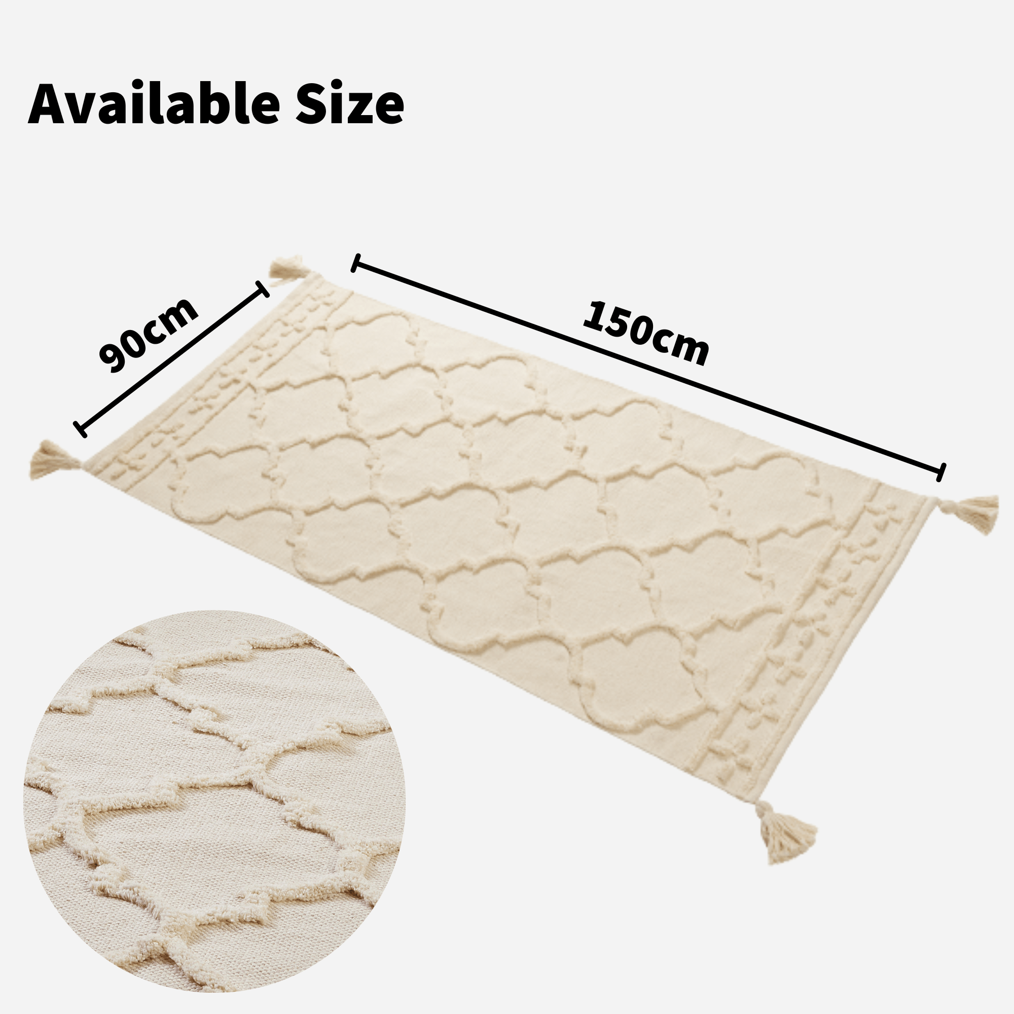Marrakesh Hand Woven Cotton Rug - Eco Friendly