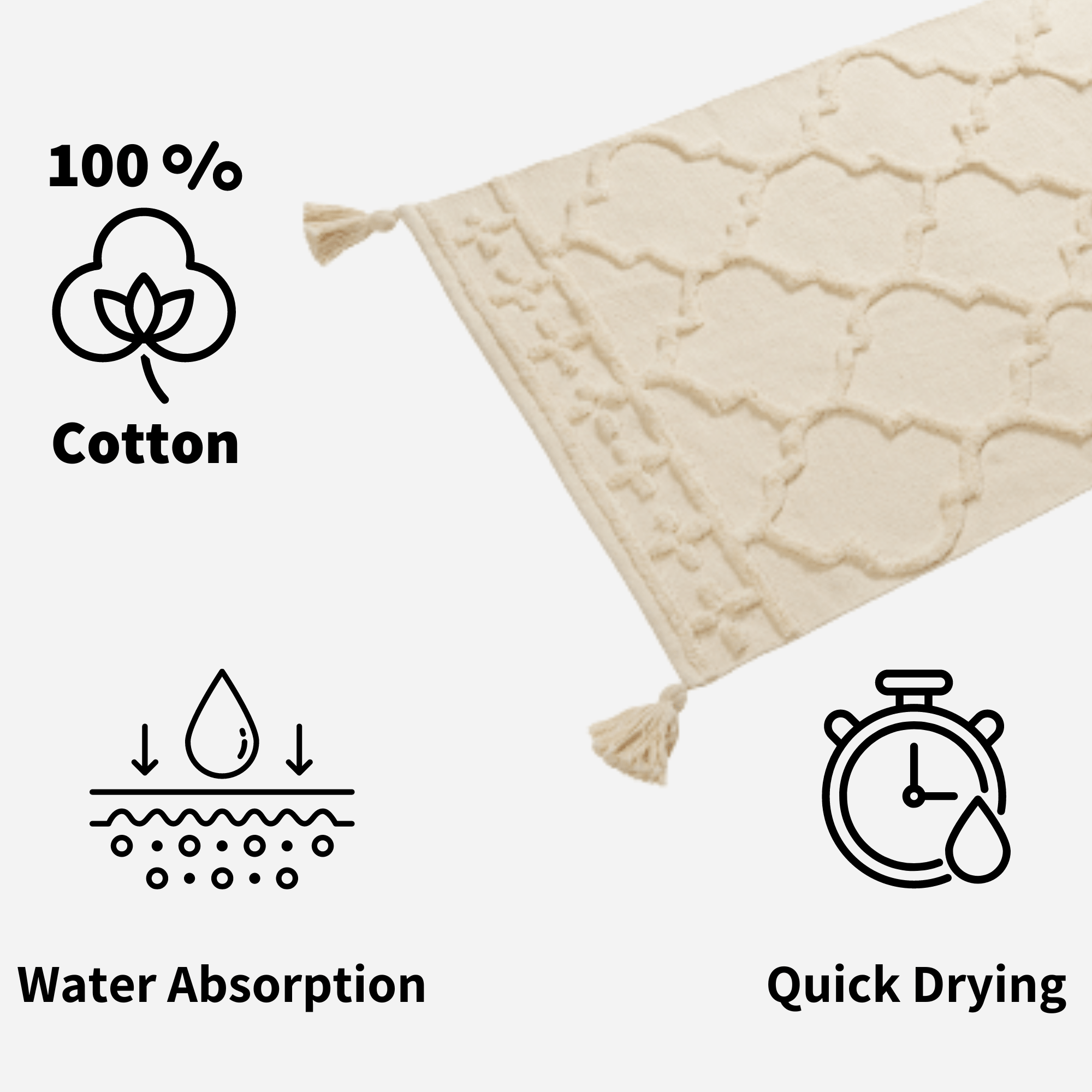 Marrakesh Hand Woven Cotton Rug - Eco Friendly