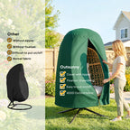 190 x 128cm Hanging Egg Chair Furniture Cover - Green