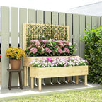 2-Tier Stepped Garden Bed with Trellis for Climbing Plants