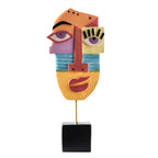 Nordic Abstract Face Resin Sculpture - Modern Art Figurine