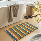 Quick-Drying, Stripe Bathmat - Anti-Slip