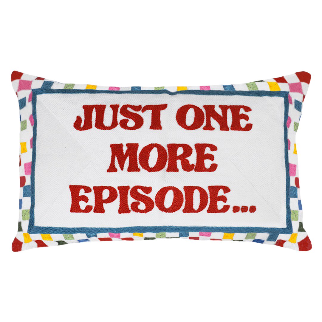 Just One More Episode Needlepoint Cushion
