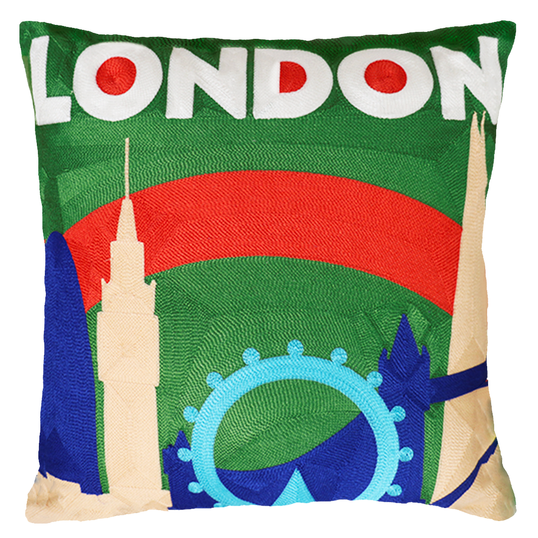London Skyline Needlepoint Cushion